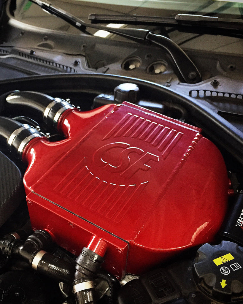 CSF #8082R F8X M3 / M4 / M2 Comp Top Mount Charge-Air-Cooler - Raw Finish custom finish - Custom Red +$200.00