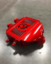 Load image into Gallery viewer, CSF #8082R F8X M3 / M4 / M2 Comp Top Mount Charge-Air-Cooler - Raw Finish custom finish - Dormant red gloss w/ black Pinstriping +$400.00