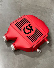 Load image into Gallery viewer, CSF #8082R F8X M3 / M4 / M2 Comp Top Mount Charge-Air-Cooler - Raw Finish custom finish - Dormant red matte w/ black Pinstriping +$400.00