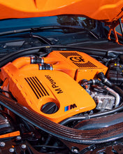 Load image into Gallery viewer, CSF #8082R F8X M3 / M4 / M2 Comp Top Mount Charge-Air-Cooler - Raw Finish custom finish - BMW Fire Orange w/ Black Pinstriping +$400.00