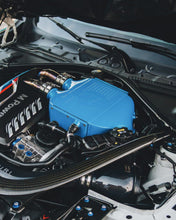 Load image into Gallery viewer, CSF #8082R F8X M3 / M4 / M2 Comp Top Mount Charge-Air-Cooler - Raw Finish custom finish - M Light Blue w/ Silver Carbon Fiber +$500.00