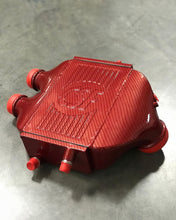 Load image into Gallery viewer, CSF #8082R F8X M3 / M4 / M2 Comp Top Mount Charge-Air-Cooler - Raw Finish custom finish - Hydro-dipped Red Carbon fiber +$400.00