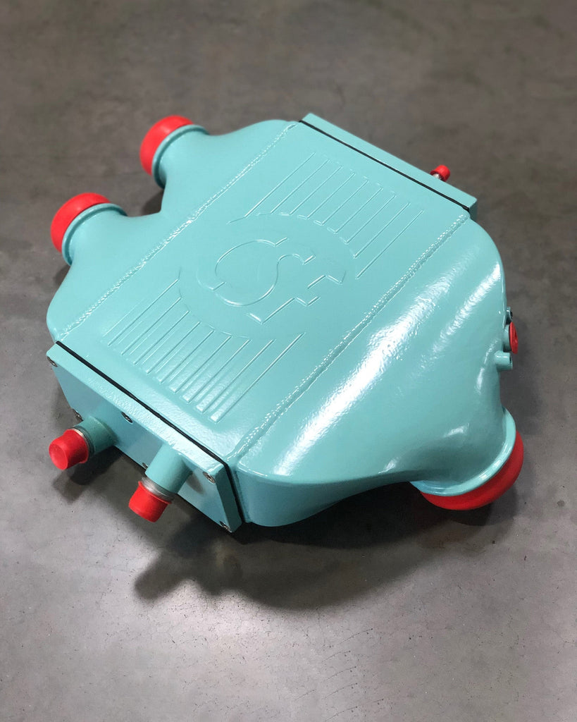 CSF #8082R F8X M3 / M4 / M2 Comp Top Mount Charge-Air-Cooler - Raw Finish custom finish - Tiffany Blue / Robin's Egg Blue +$200.00