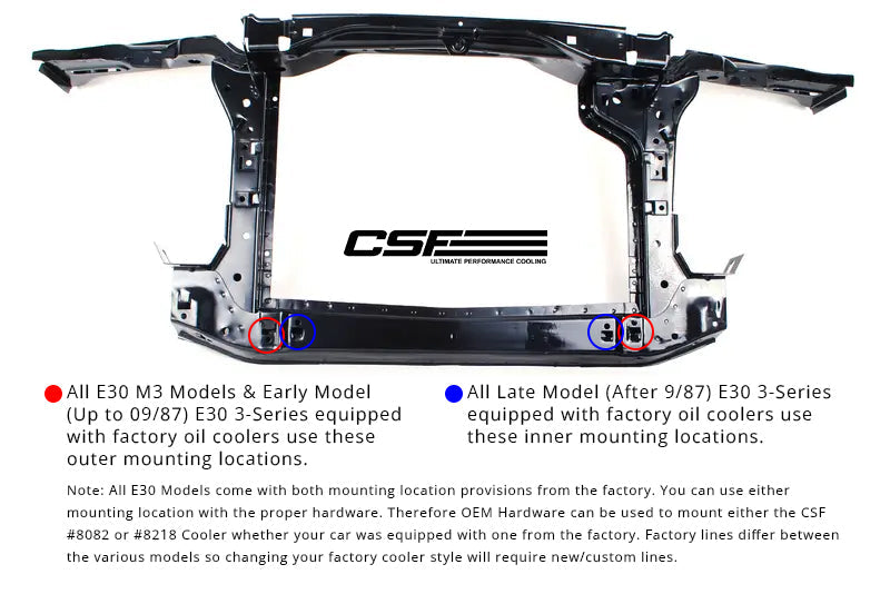 CSF #8218 BMW E30 Group A / DTM Race Style Oil Cooler