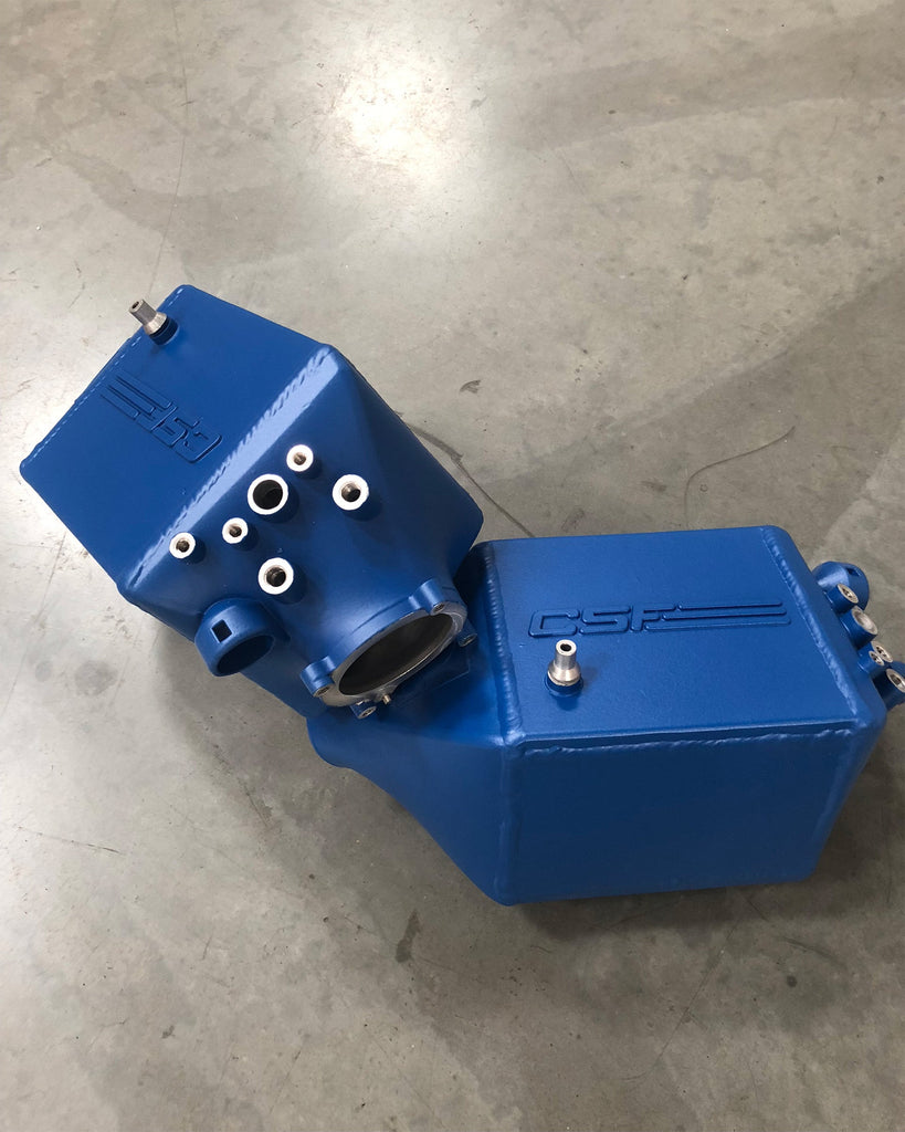 CSF #8109R BMW F1X M5 & M6 Twin Charge-Air-Cooler Set - Raw Finish custom finish - Custom M Caliper Blue (Matte Finish with Clear Coat) +$200.00
