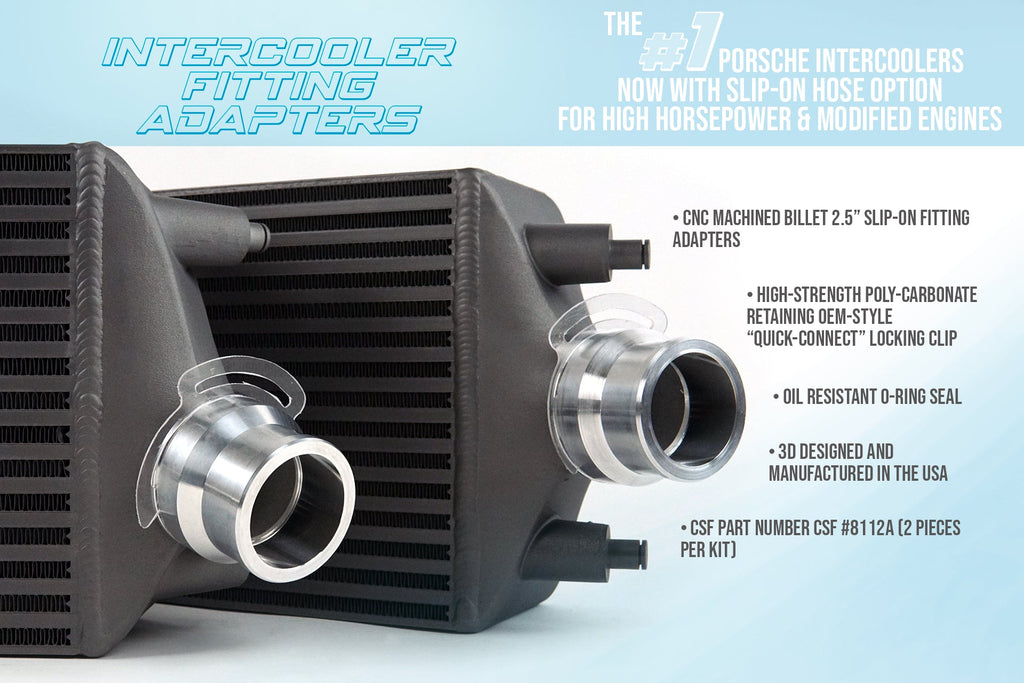 CSF #8112A Porsche 991 911 Turbo / Turbo S Intercooler Fitting Adapters (Discontinued)