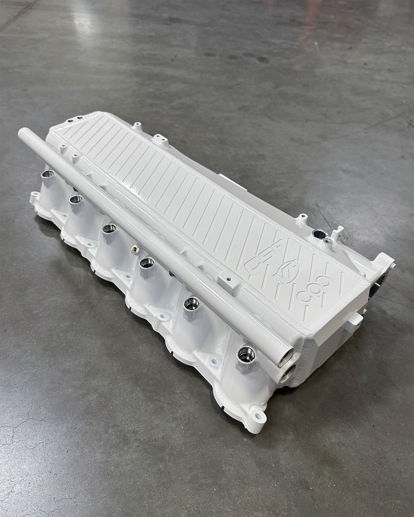 CSF #8200C A90 Supra / BMW B58 Charge-Air Cooler Manifold - Custom Finish custom finish - Alpine White