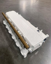 Load image into Gallery viewer, CSF #8200C A90 Supra / BMW B58 Charge-Air Cooler Manifold - Custom Finish custom finish - Alpine White with Gold Fuel Rail