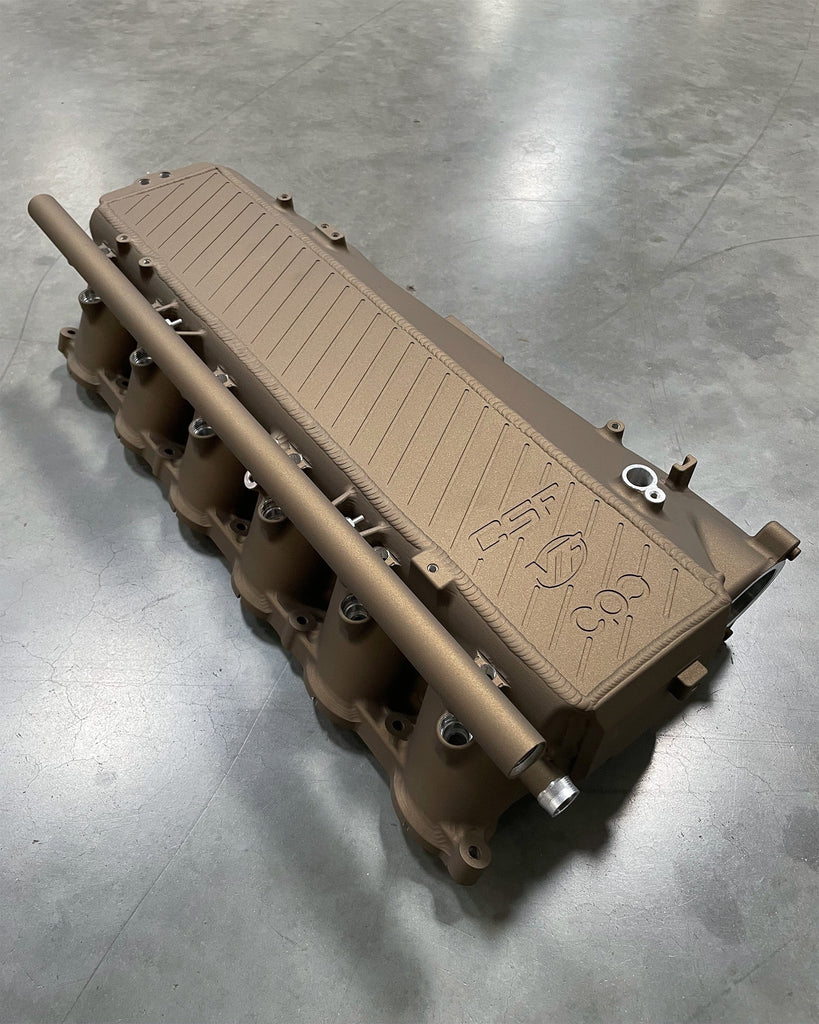 CSF #8200C A90 Supra / BMW B58 Charge-Air Cooler Manifold - Custom Finish custom finish - Techna Bronze (Titan 7 Wheel Color Match)