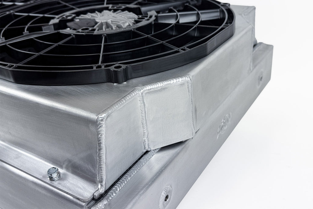 CSF #8374 Motorsport Dual-Pass Radiator with Shroud + 14" SPAL brushless fans & harnesses