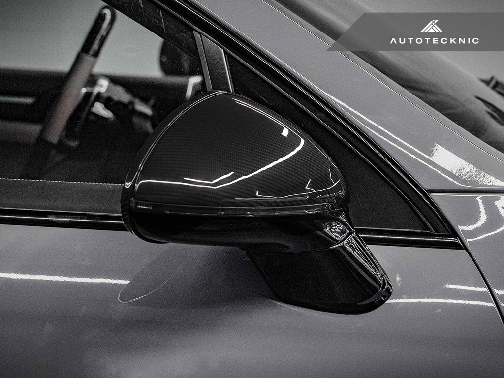 AutoTecknic Replacement Dry Carbon Mirror Covers - Porsche 958.2 Cayenne