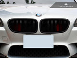 AutoTecknic Dual-Slats Stealth Black Front Grille Set - F10 5-Series | M5