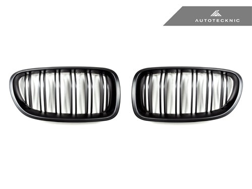 AutoTecknic Stealth Black Dual-Slats Front Grille Set - F10 5-Series | M5