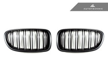 Load image into Gallery viewer, AutoTecknic Stealth Black Dual-Slats Front Grille Set - F10 5-Series | M5