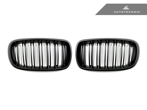 AutoTecknic Stealth Black Dual-Slats Front Grille Set - F15 X5 | F85 X5M & F16 X6 | F86 X6M