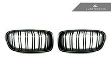 Load image into Gallery viewer, AutoTecknic Dual-Slats Stealth Black Front Grille Set - F30 3-Series