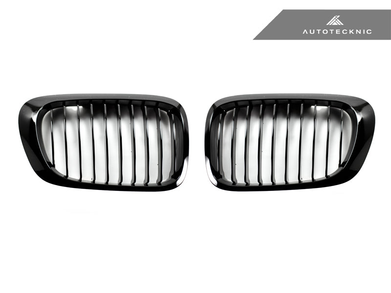 AutoTecknic Gloss Black Front Grille Set - E46 3-Series Coupe Pre-Facelift | M3