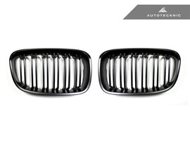 AutoTecknic Dual-Slats Stealth Black Front Grille Set - F20 1-Series