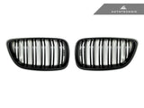 AutoTecknic Dual-Slats Stealth Black Front Grille Set - F87 M2 | F22 2-Series