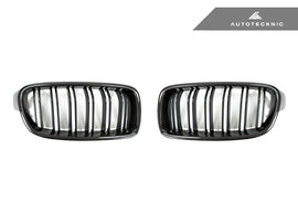 AutoTecknic Dual-Slats Carbon Front Grille Set - F30 3-Series Sedan | F31 3-Series Wagon