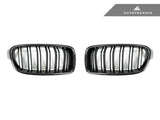 AutoTecknic Dual-Slats Carbon Front Grille Set - F30 3-Series Sedan | F31 3-Series Wagon