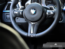 Load image into Gallery viewer, AutoTecknic Carbon Fiber M-Sport Steering Wheel Trim - F22 2-Series | F30 3-Series | F32 4-Series