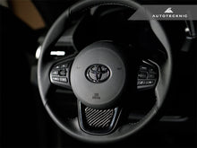 Load image into Gallery viewer, AutoTecknic Carbon Fiber Steering Wheel Trim Overlay - A90 Supra 2020-Up