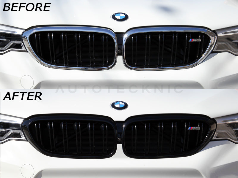 AutoTecknic Glazing Black Front Grille Surround Set - F90 M5