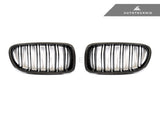 AutoTecknic Dual-Slats Carbon Fiber Front Grille Set - F10 5-Series | M5