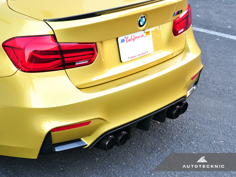 AutoTecknic Dry Carbon Extended-Fin Competition Rear Diffuser - F80 M3 | F82/ F83 M4