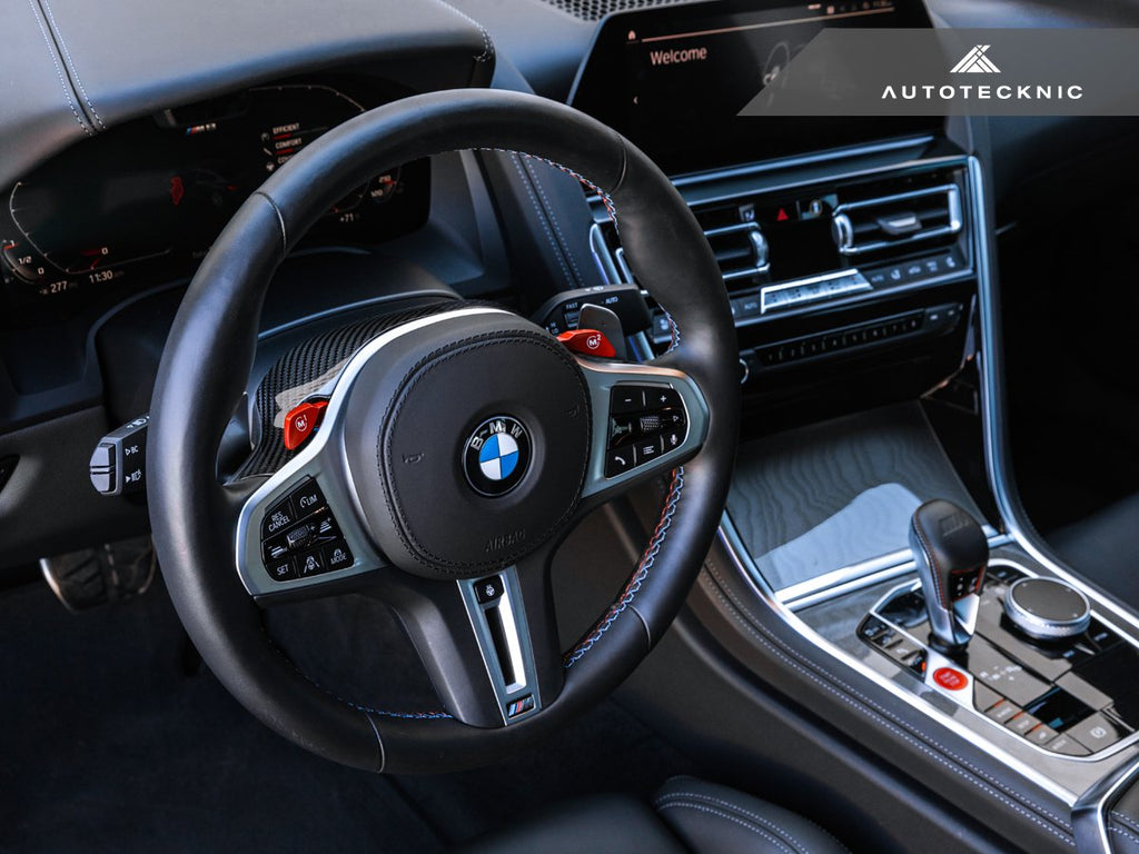 AutoTecknic Replacement Carbon Steering Wheel Top Cover - G80 M3 | G82/ G83 M4