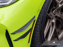 Load image into Gallery viewer, AutoTecknic Front Bumper Dry Carbon Canard Set - G80 M3 | G82 M4