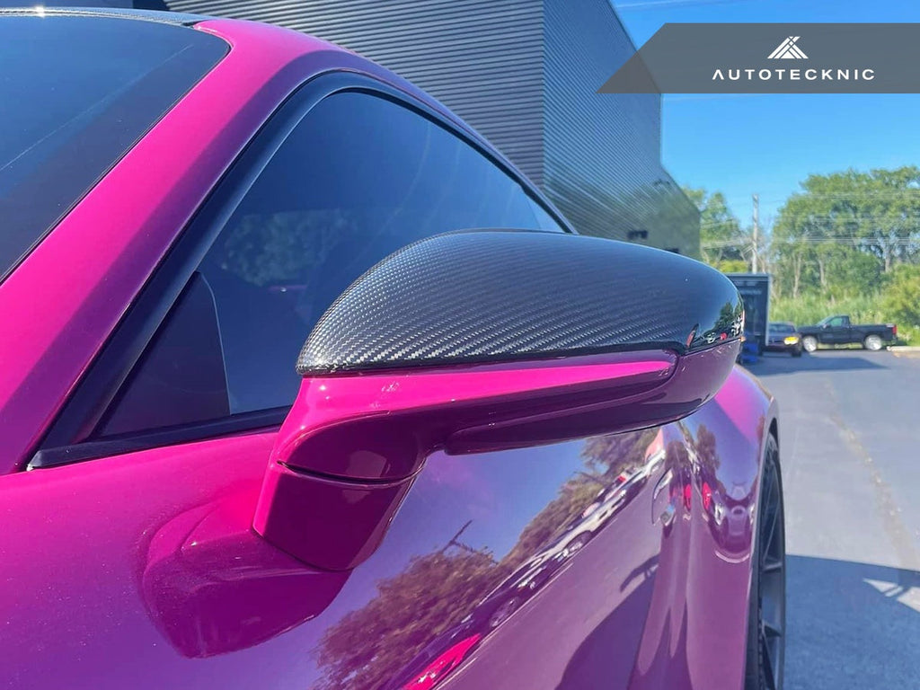 AutoTecknic Replacement Dry Carbon Mirror Covers - Porsche 992