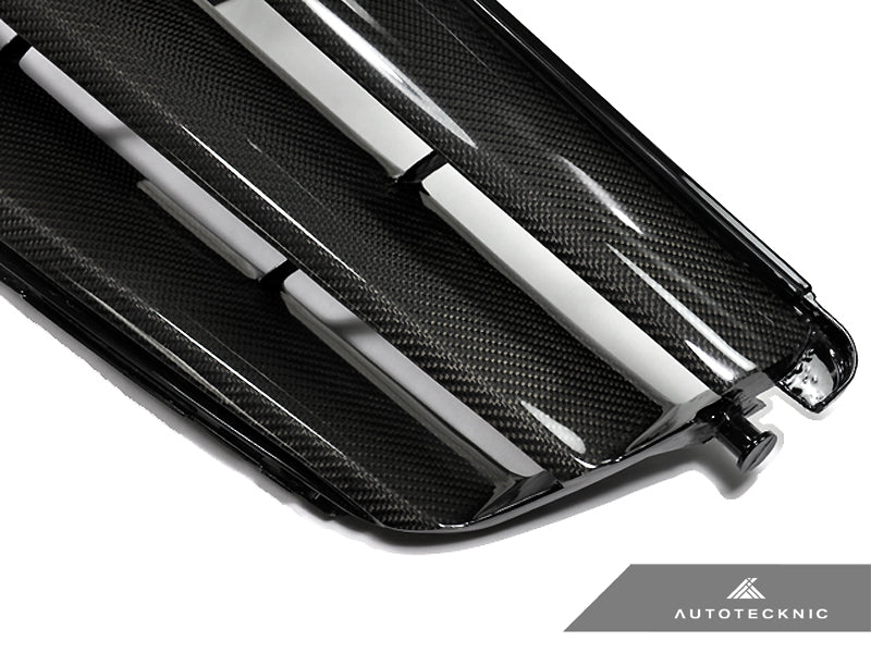 AutoTecknic Replacement Carbon Fiber Front Grille - Mercedes Benz W204 C-Class Sedan 2008-2013