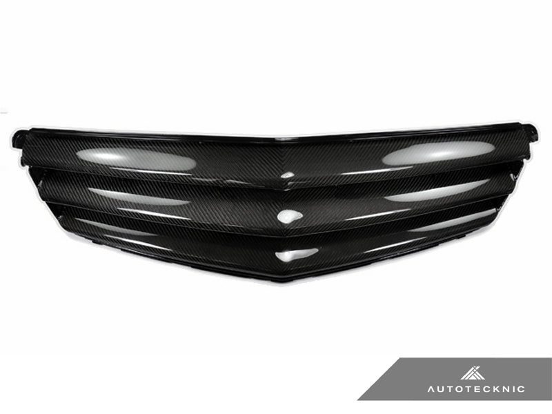 AutoTecknic Replacement Carbon Fiber Front Grille - Mercedes Benz W204 C-Class Sedan 2008-2013