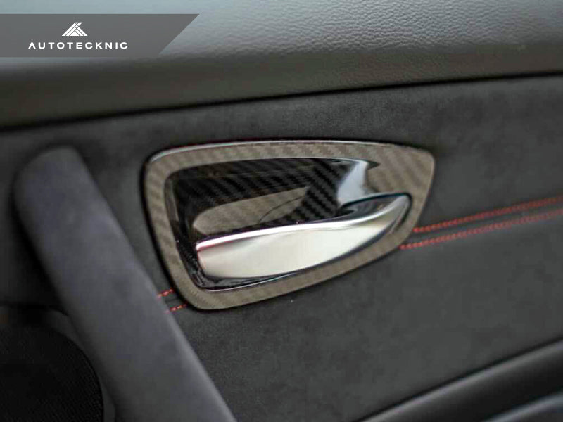 AutoTecknic Dry Carbon Interior Door Handle Trim Set - E82 1M | 1-Series