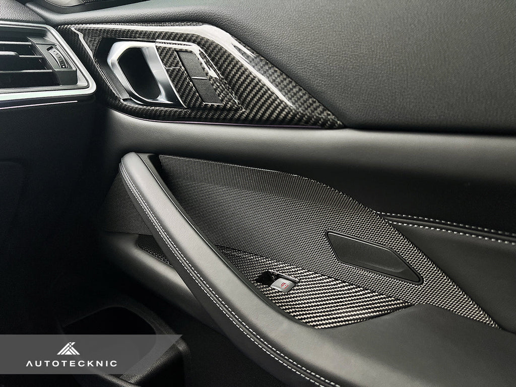 AutoTecknic Dry Carbon Interior Door Handle Trim Set - G22 4-Series