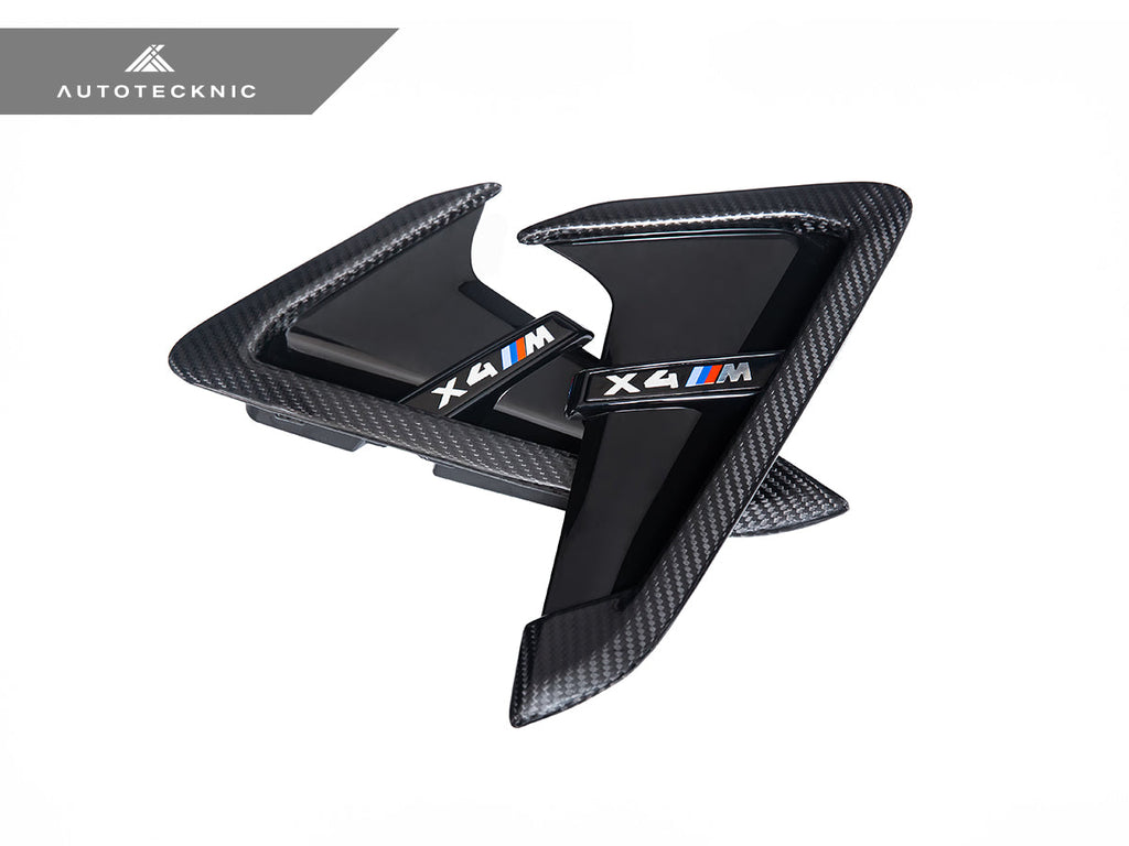 AutoTecknic Dry Carbon Gloss Black Fender Trim Set - F97 X3M | F98 X4M