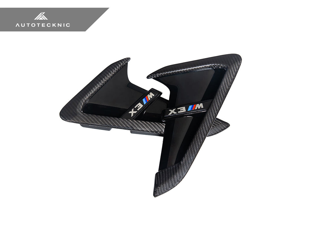 AutoTecknic Dry Carbon Gloss Black Fender Trim Set - F97 X3M | F98 X4M