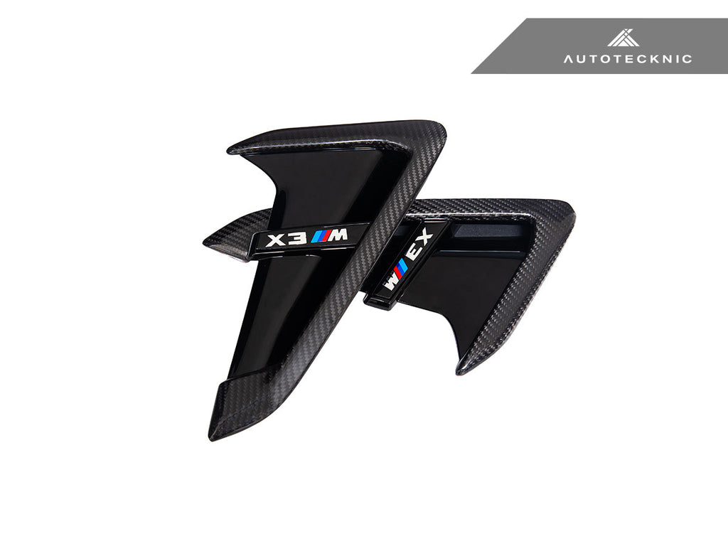 AutoTecknic Dry Carbon Gloss Black Fender Trim Set - F97 X3M | F98 X4M