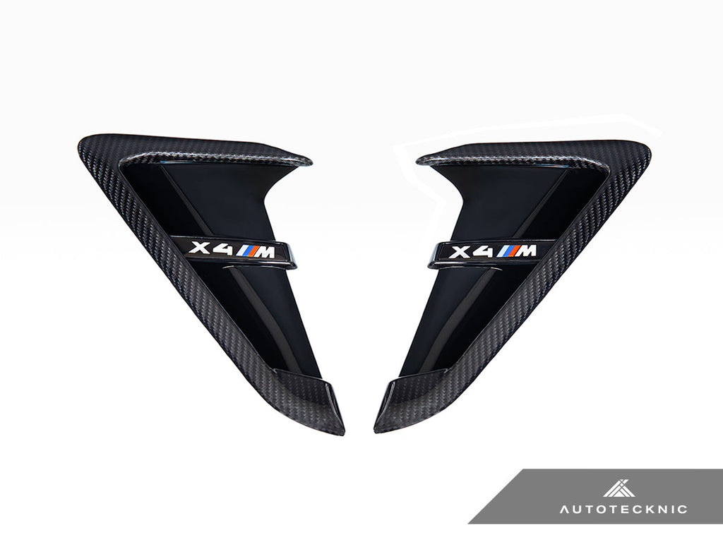 AutoTecknic Dry Carbon Gloss Black Fender Trim Set - F97 X3M | F98 X4M