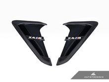 Load image into Gallery viewer, AutoTecknic Dry Carbon Gloss Black Fender Trim Set - F97 X3M | F98 X4M