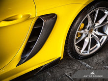 Load image into Gallery viewer, AutoTecknic Dry Carbon GT4 Style Side Intake Scoops - Porsche 718 Cayman | Boxster