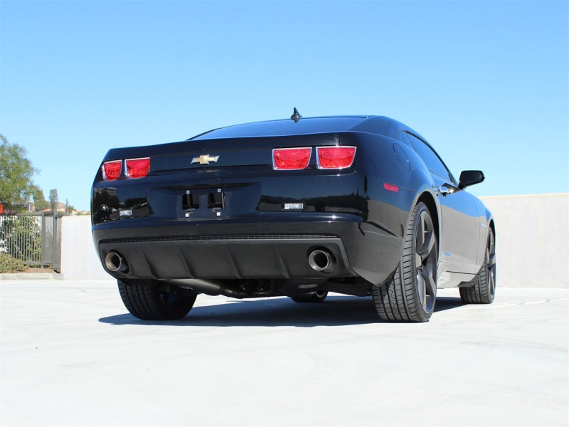aFe MACHForce XP Exhaust 2.5in Stainless Steel CB/10-13 Chevy Camaro V6-3.6L (td) (gloss blk tip)
