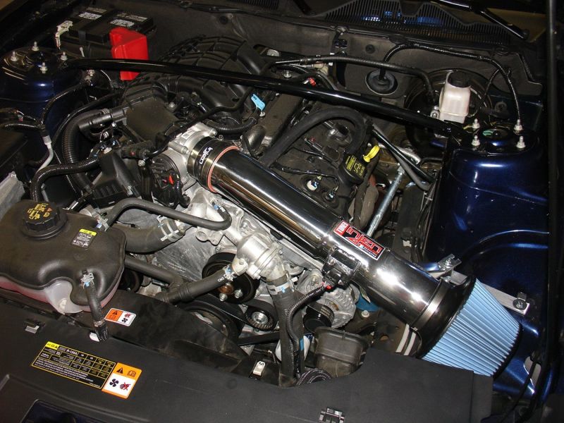 Injen 11-13 Ford Mustang V6 3.7L Wrinkle Black Power-Flow Air Intake System