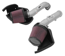 Load image into Gallery viewer, K&amp;N 14-15 Infiniti Q50 3.7L V6 Dual Silver Typhoon Short Ram Intakes