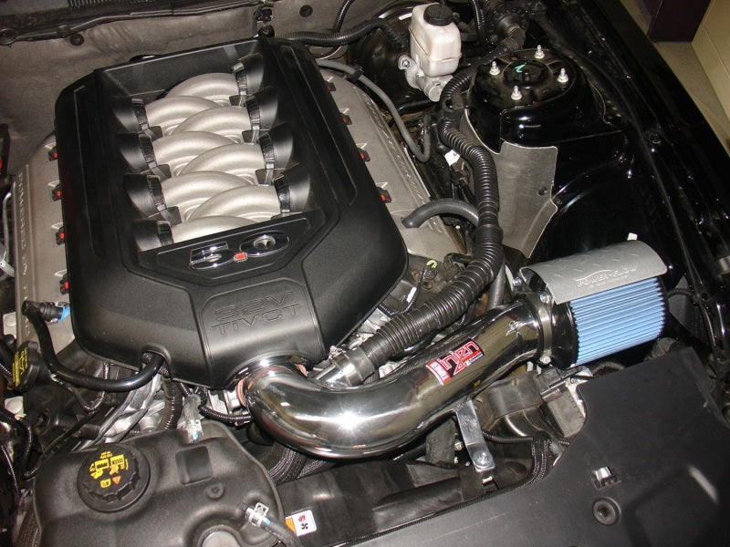 Injen 11 Ford Mustang GT V8 5.0L Power-Flow Wrinkle Blk Short Ram Air Intake w/ MR Tech/Heat Shield