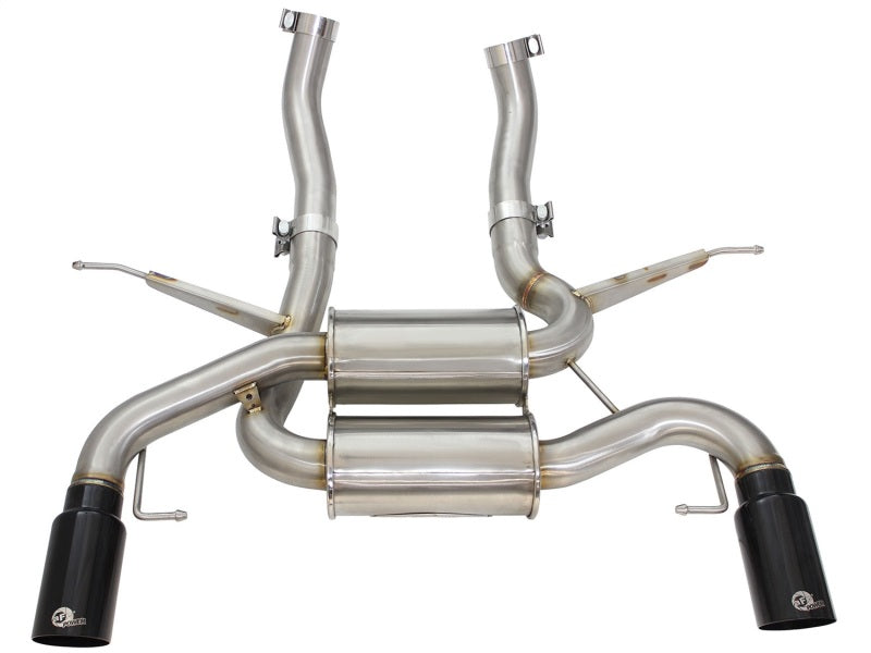 aFe MACHForce XP 2.5in Axle Back Stainless Exhaust w/ Black Tips 07-13 BMW 335i 3.0L L6 (E90/92) N55