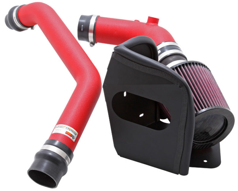 K&N 08-09 Mitsubishi Evo X Wrinkle Red Typhoon Short Ram