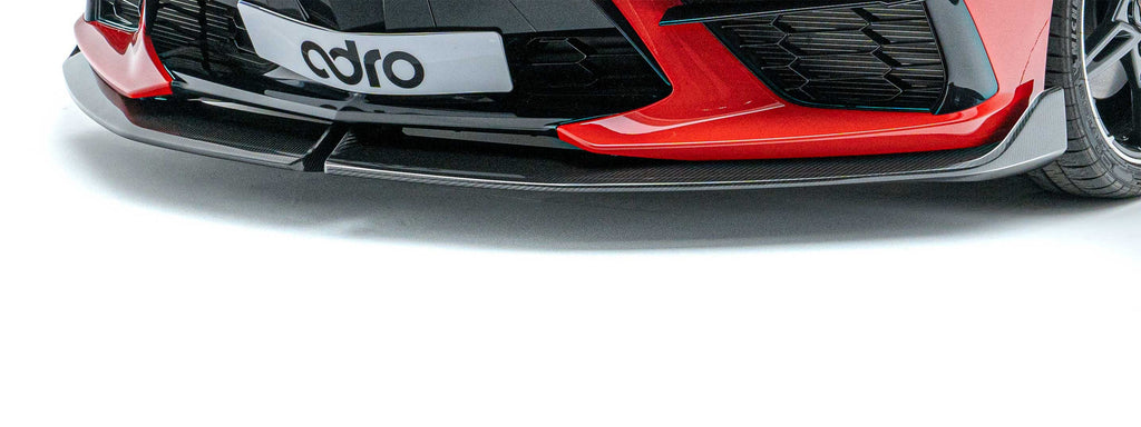 Corvette C8 Prepreg Carbon Fiber Front Lip - ADRO